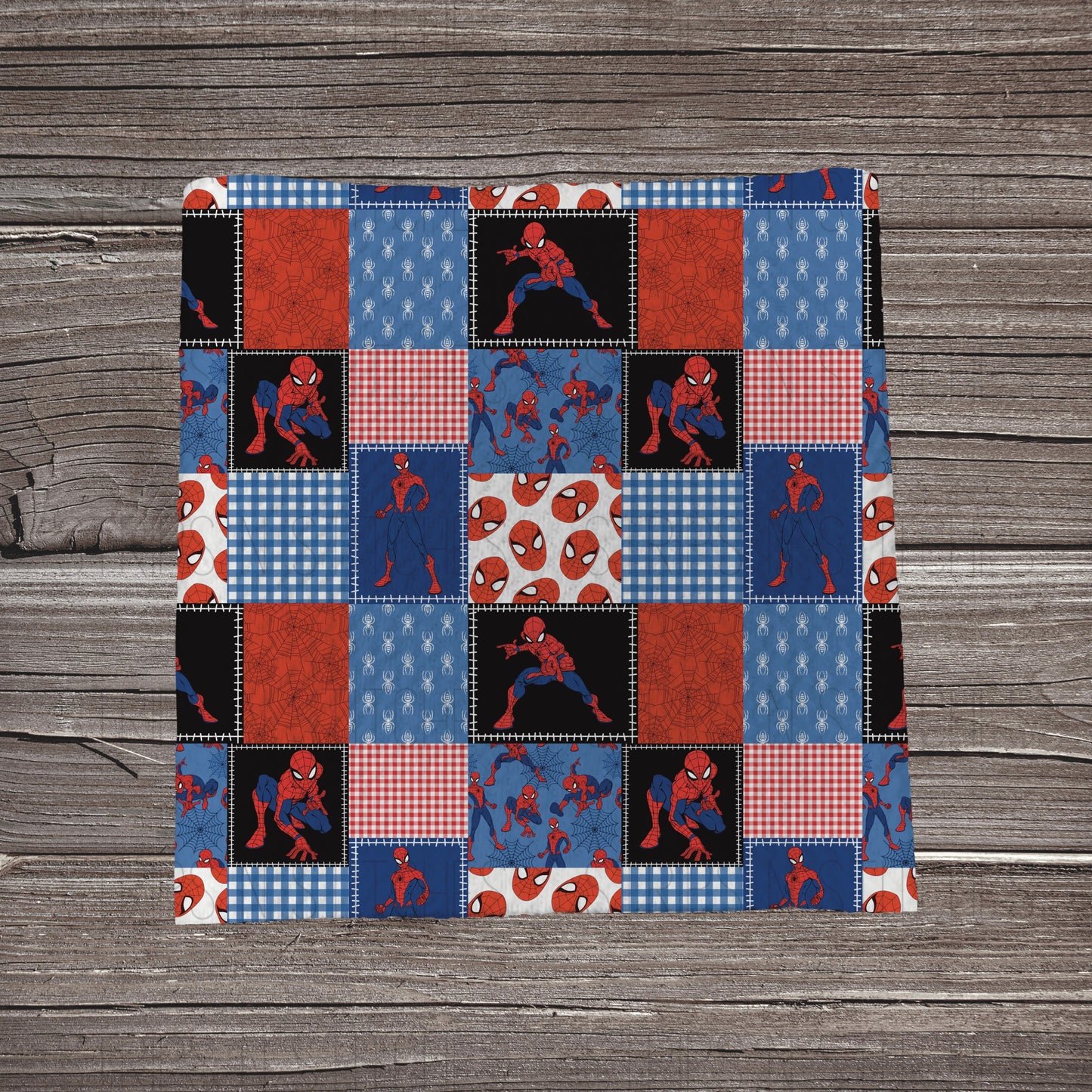 Boy Spider Patchwork | Fabric Strip- Bow Making- Headwraps- Scrunchies