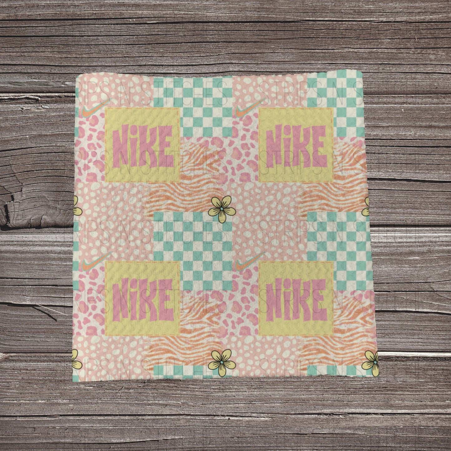 Pastel Curved Check Patchwork | Fabric Strip | Bow Making | Headwrap | Scrunchies