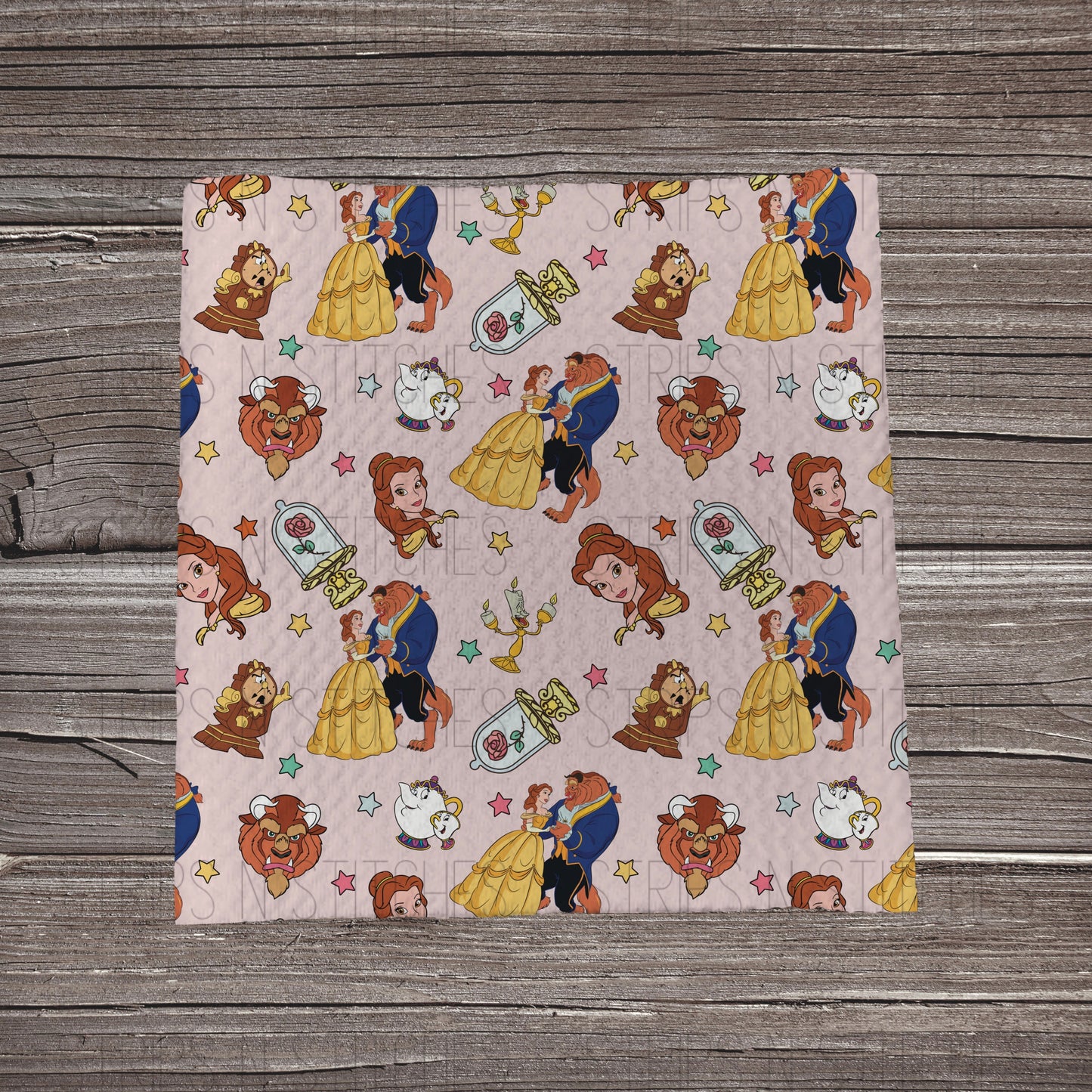 Pink Beautiful Beast Scatter | Bullet Fabric Strip | Bow Making | Scrunchie |