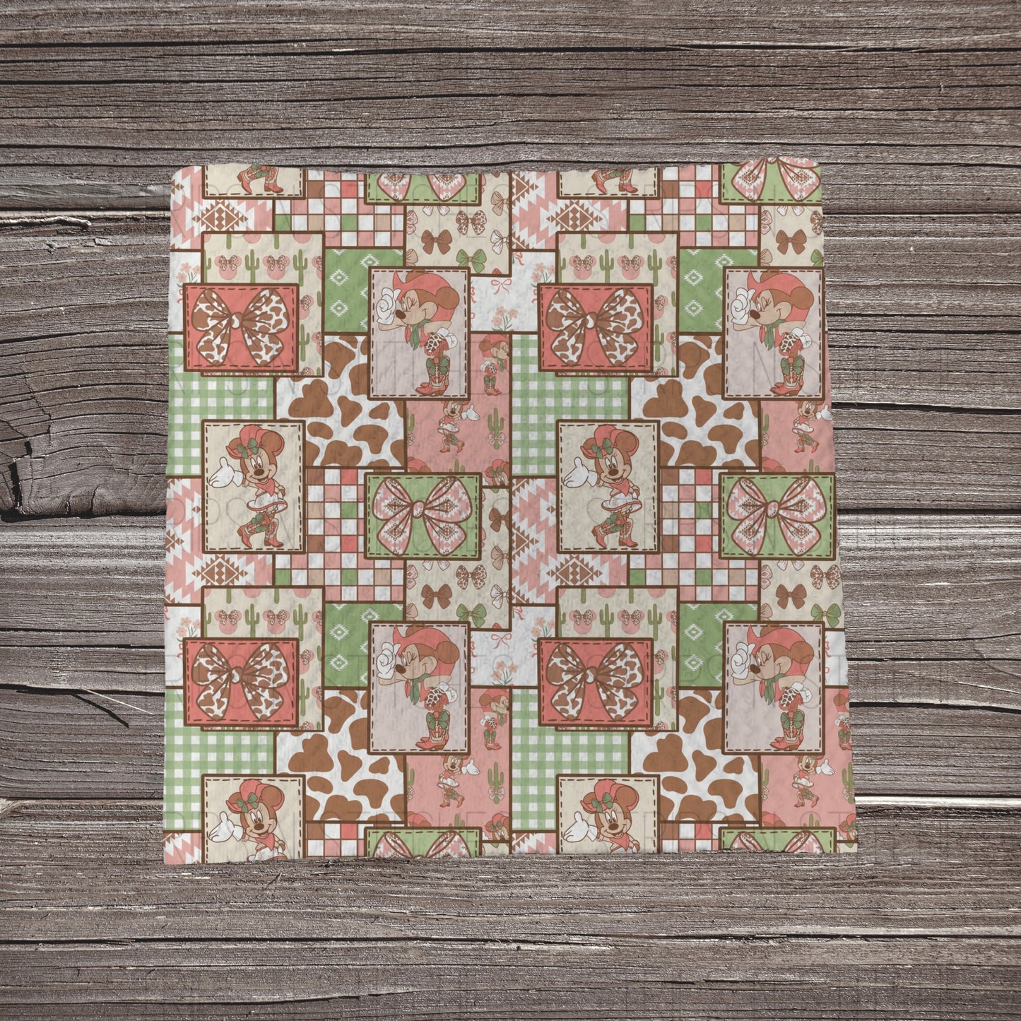 Muted Cowgirl MM Patchwork | Fabric Strip- Bow Making- Headwrap- Scrunchies