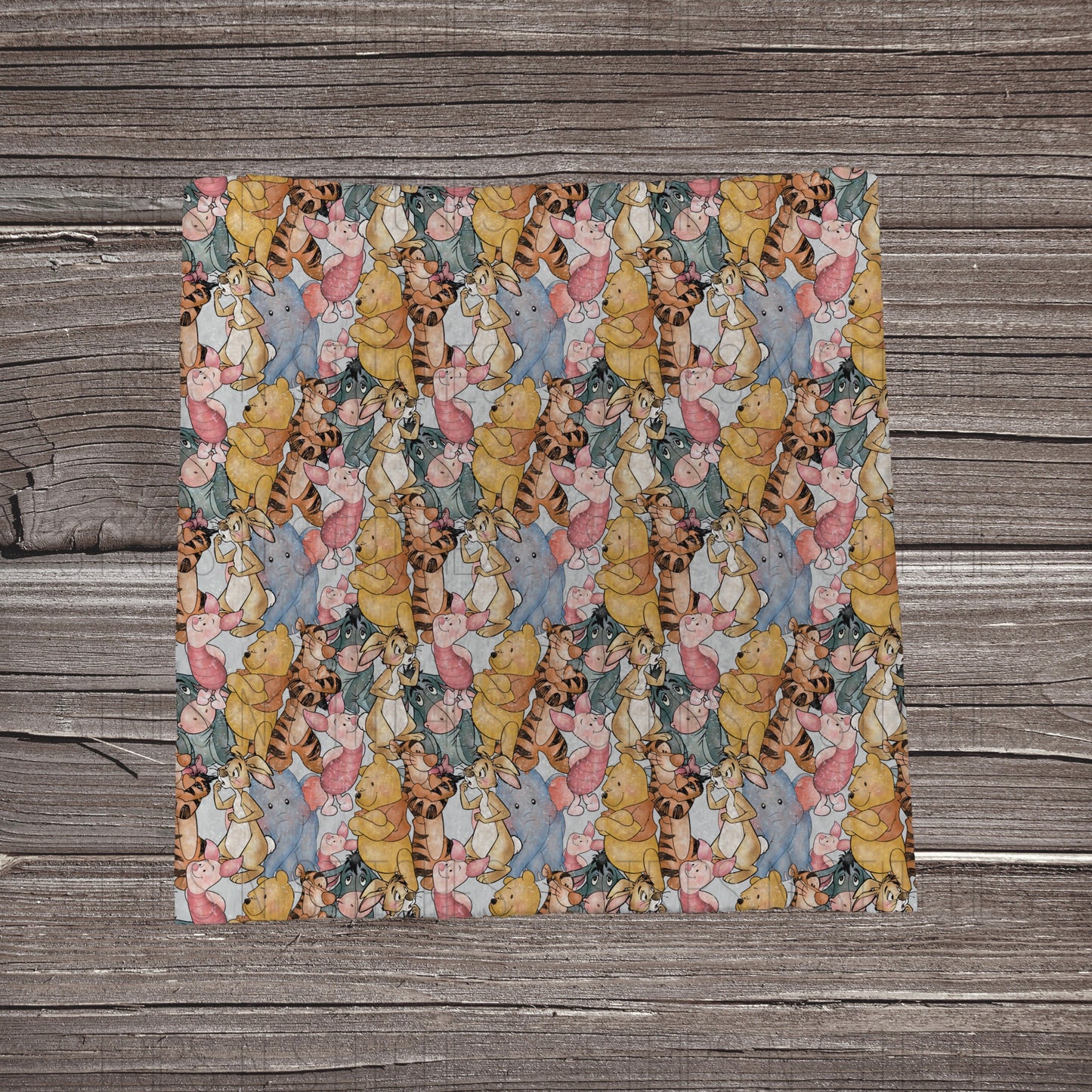 Muted Scattered Sweet Bear and Friends | Fabric Strip- Bow Making- Headwrap- Scrunchies