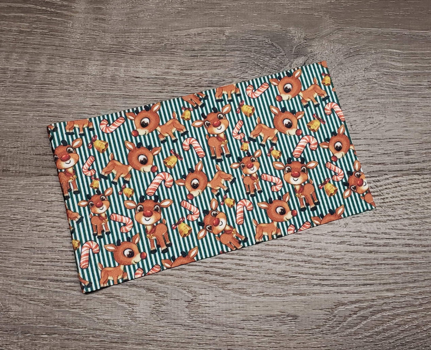 Red Nosed Reindeer Fabric Strip- Bow Making- Headwrap- Scrunchies