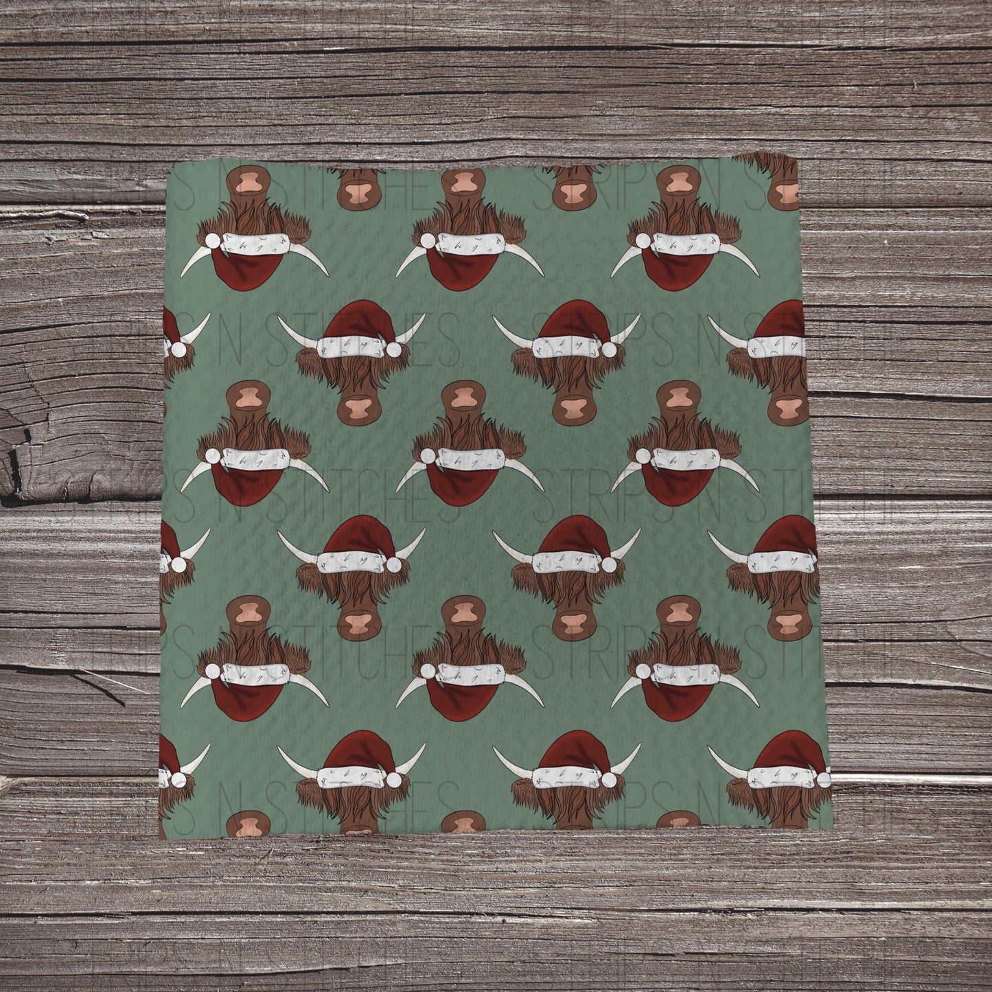 Santa Cows | Fabric Strips | Bow Making | Headwrap | Scrunchies