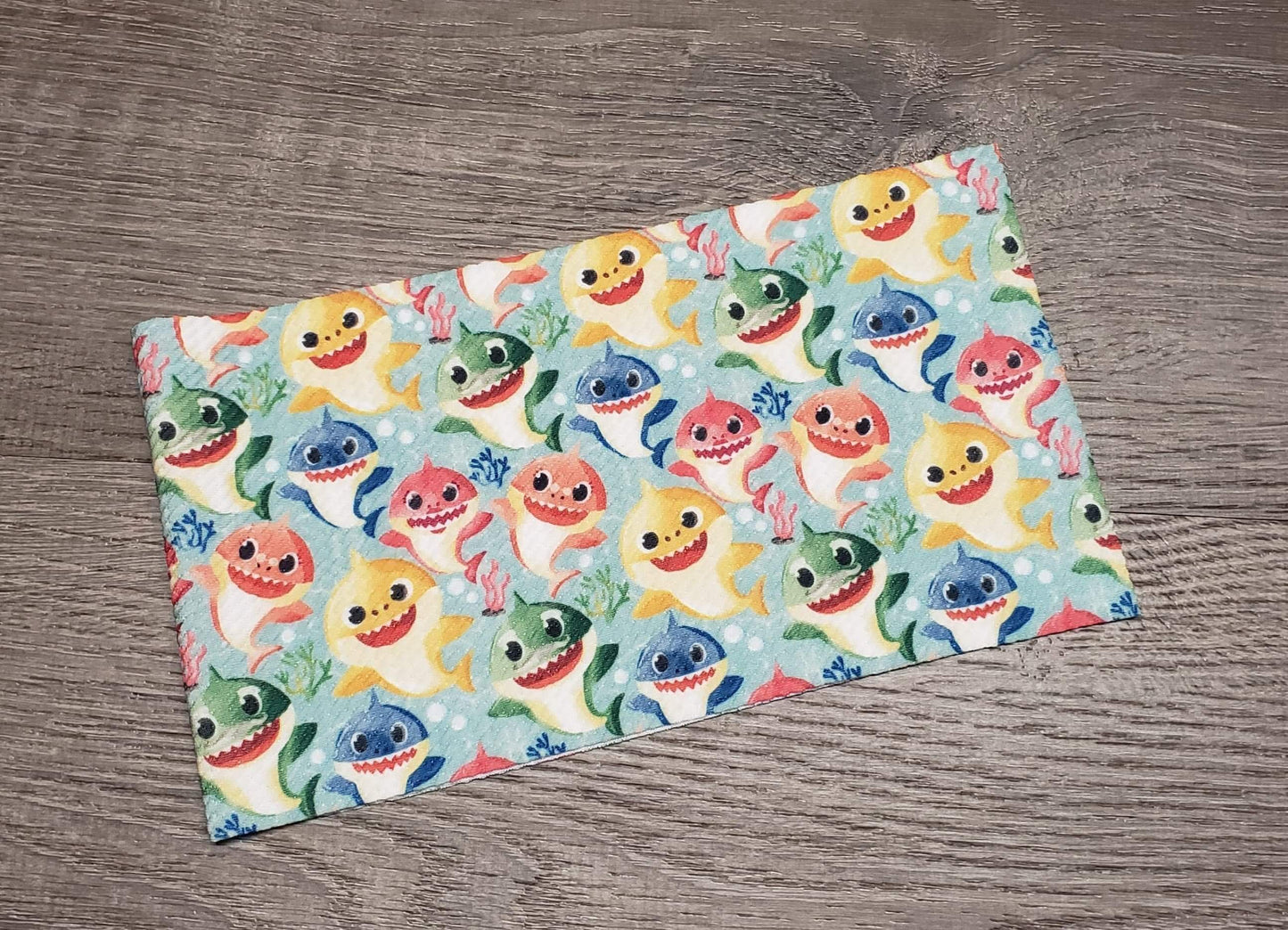 Shark Family Fabric Strip- Bow Making- Headwrap- Scrunchies