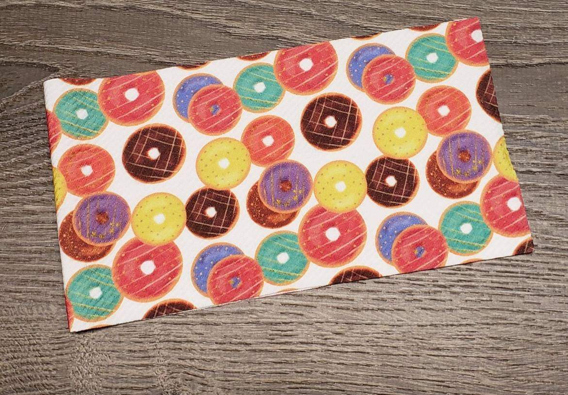 Donuts Fabric Strip- Bow Making- Headwrap- Scrunchies