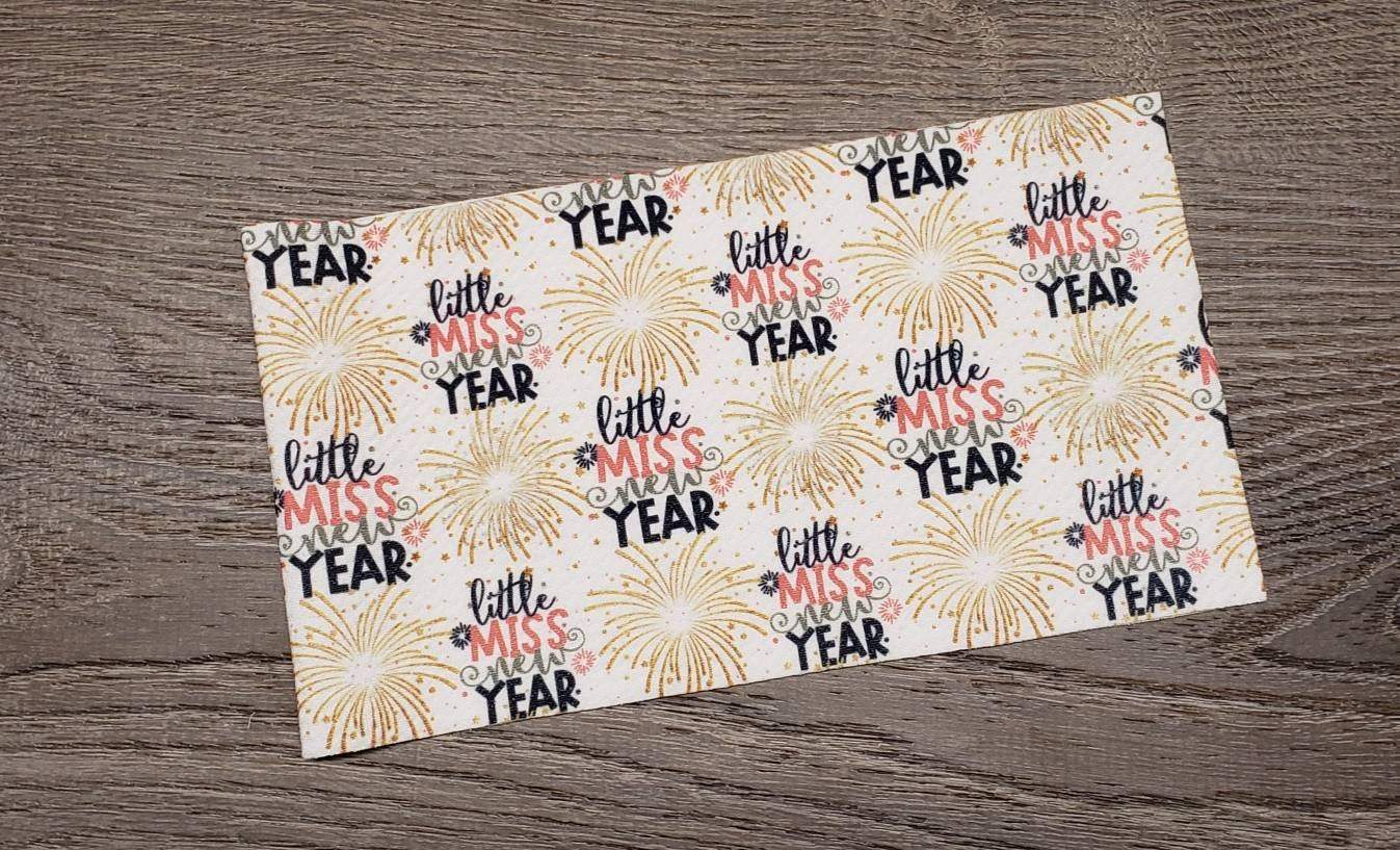 Little Miss New Year Fabric Strip- Bow Making- Headwrap- Scrunchies