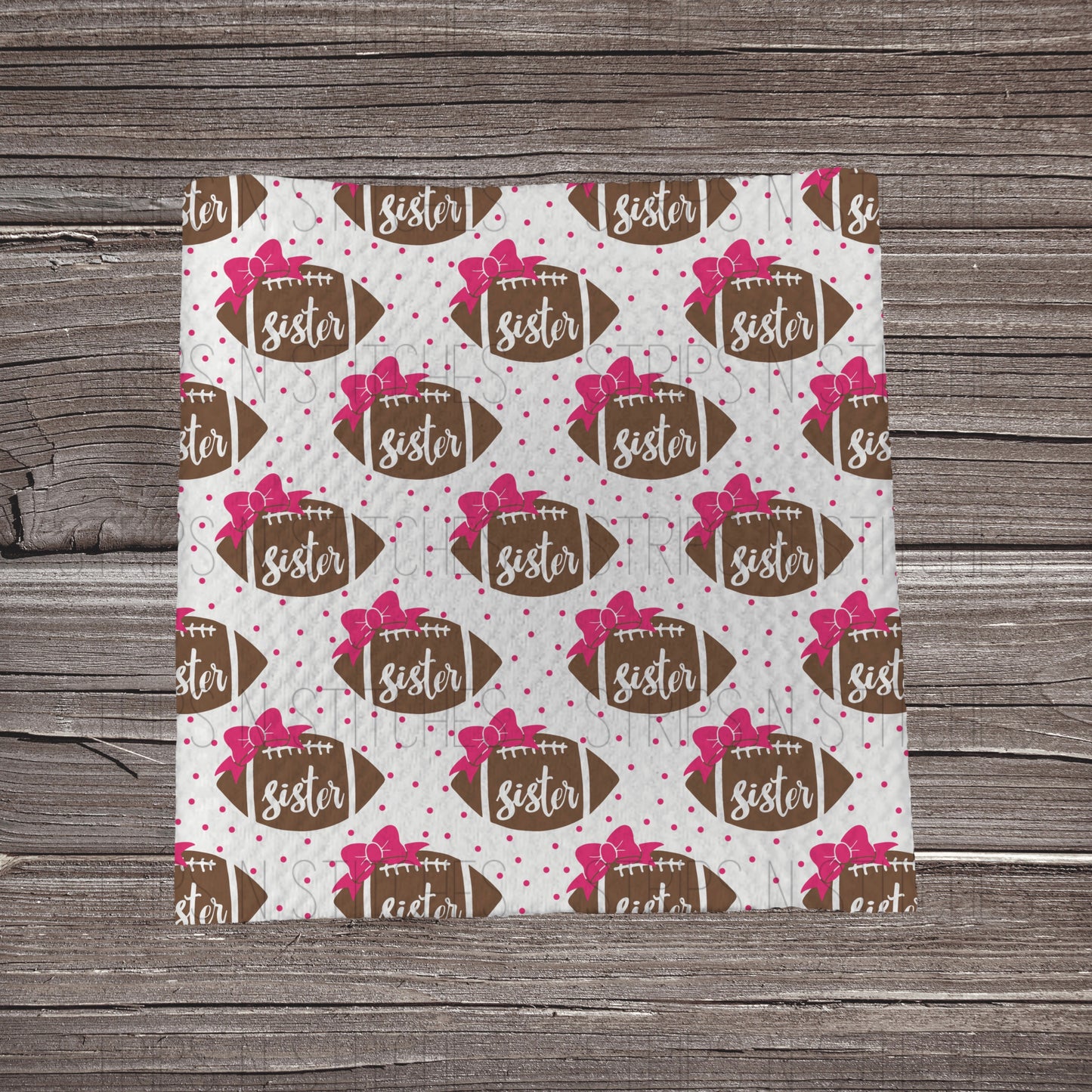 Football Sister | Fabric Strip- Bow Making- Headwrap- Scrun