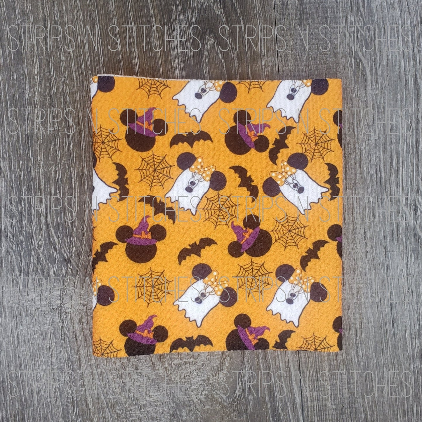 Disney Mouse & Ghosts | Fabric Strip- Bow Making- Headwrap- Scrunchies