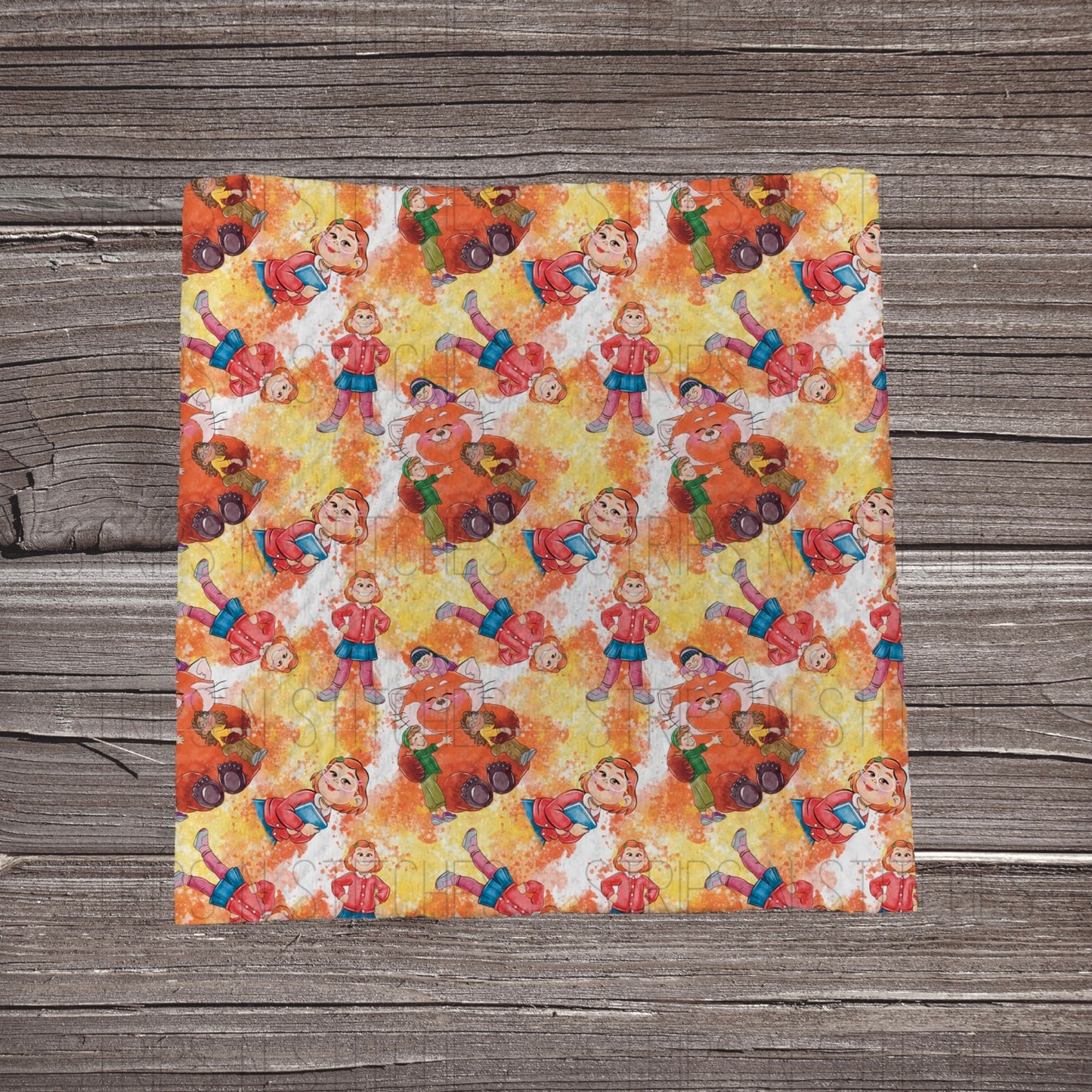 Watercolor Red Panda | Fabric Strips | Bow Making | Headwrap | Scrunchies