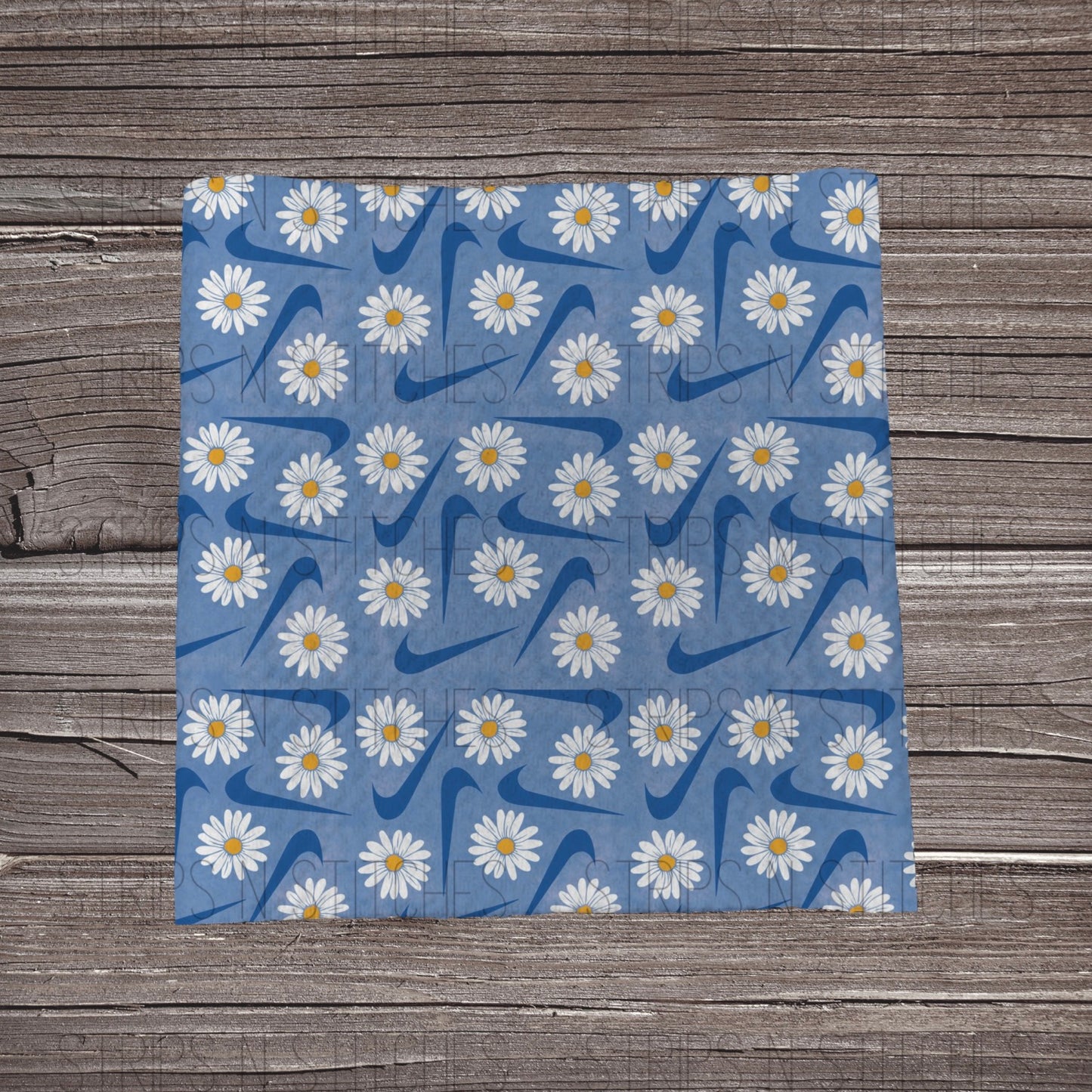 Nike Daisies- Blue | Bow Making | Headwrap | Scrunchies