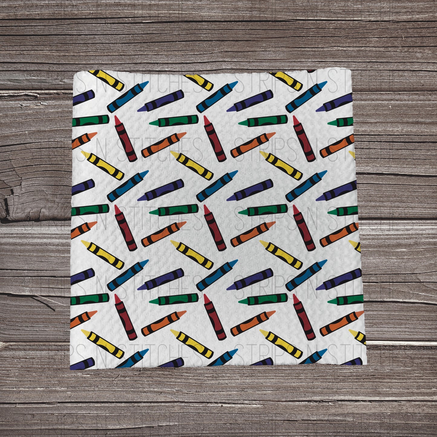 Scattered Crayons | Fabric Strip- Bow Making- Headwrap- Scrunc