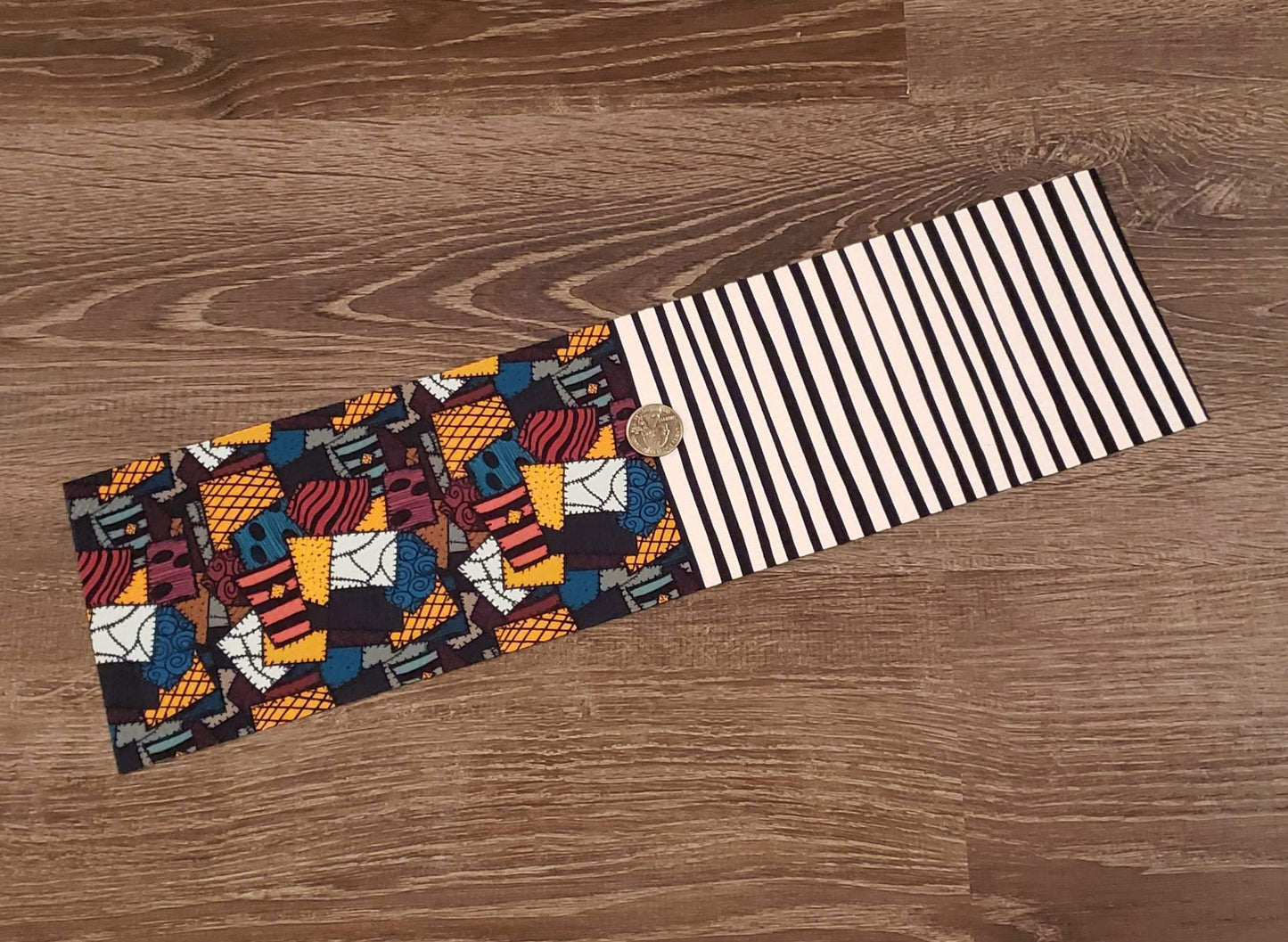 Sally Half and Half Fabric Strip- Bow Making- Headwrap- Scrunchies
