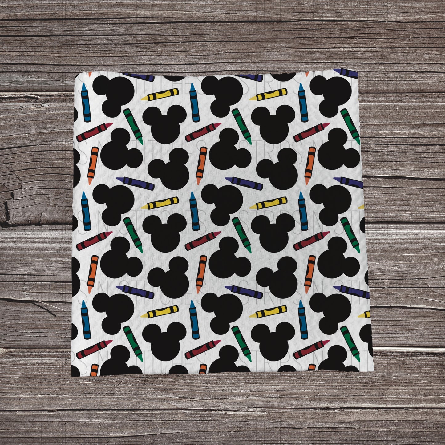 Mickey & Crayons | Fabric Strip- Bow Making- Headwrap- Scrunchies