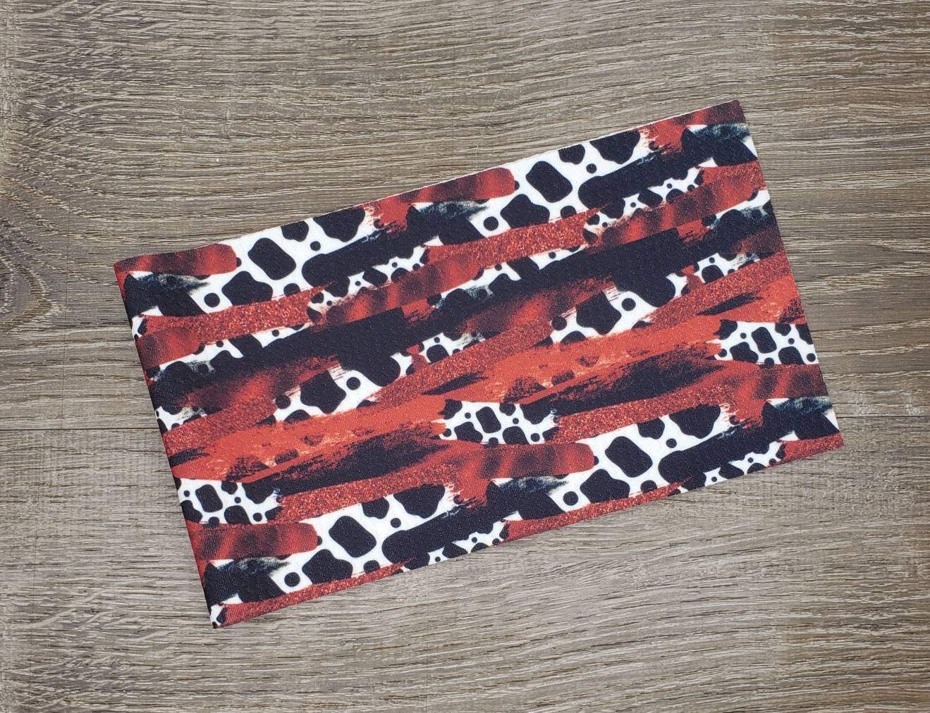 Cow Print Brushstrokes Fabric Strip- Bow Making- Headwrap- Scrunchies