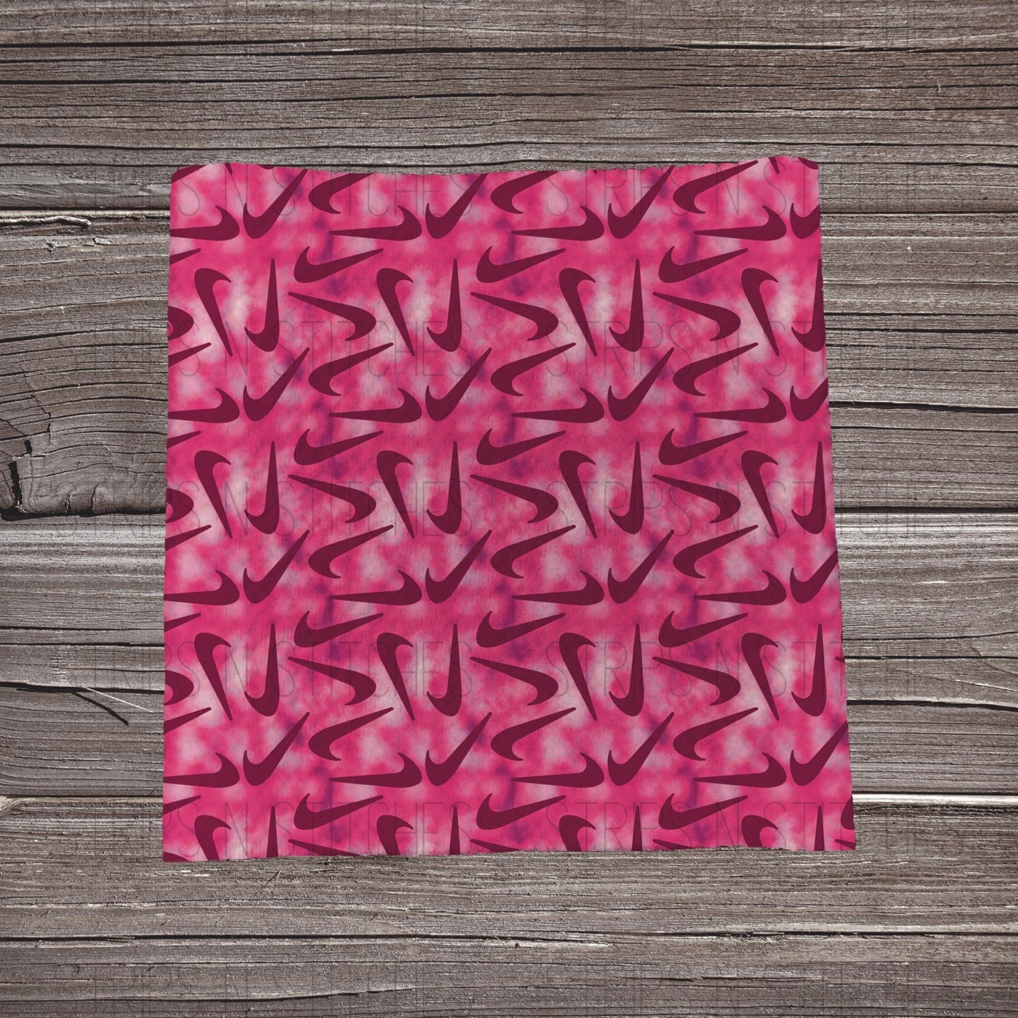 Fuchsia Watercolor Nike| Fabric Strips | Bow Making | Headwrap | Scrunchies