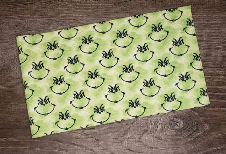 The Mean One LightGreen Fabric Strip- Bow Making- Headwrap- Scrunchies
