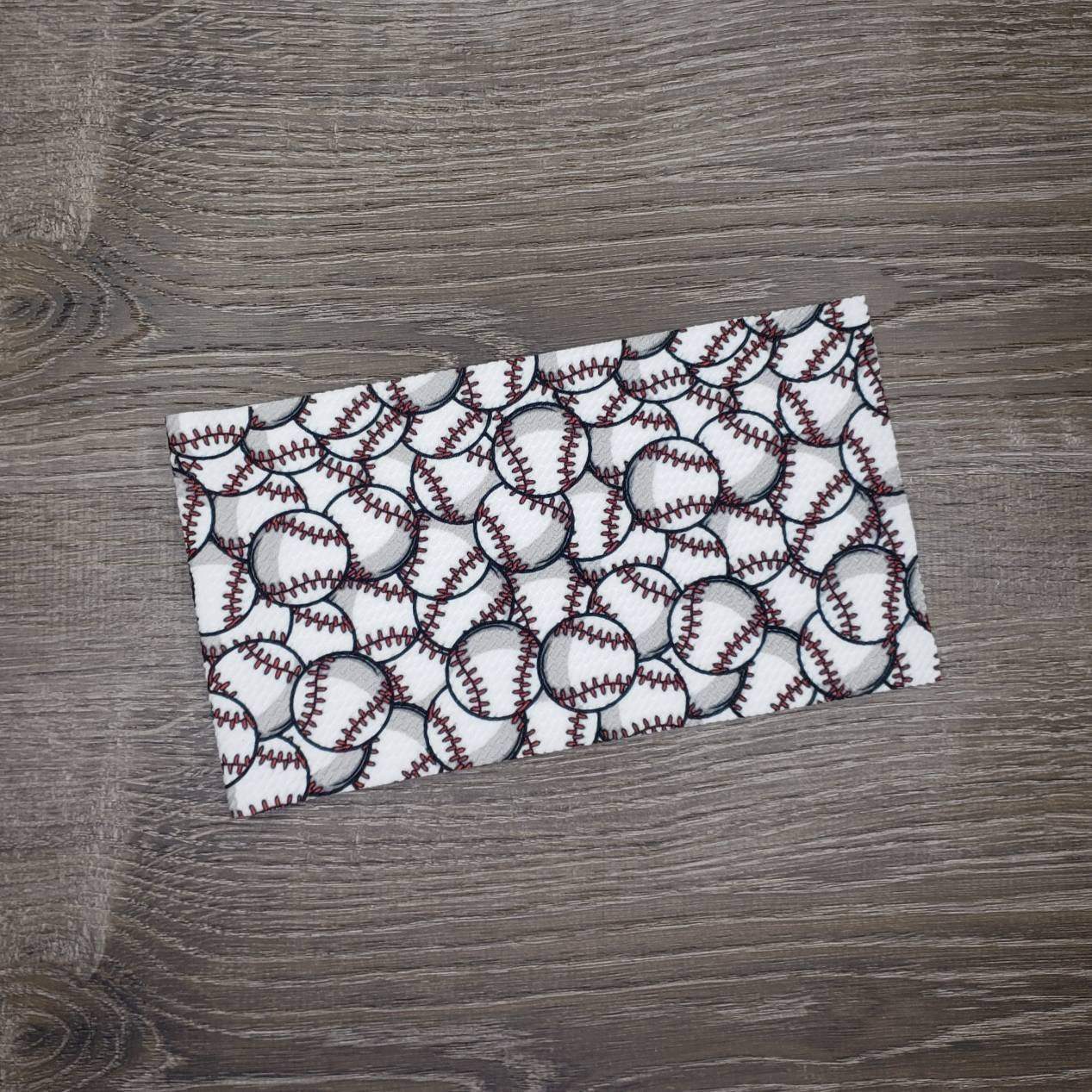 Baseball Scatter Fabric Strip- Bow Making- Headwrap- Scrunchies
