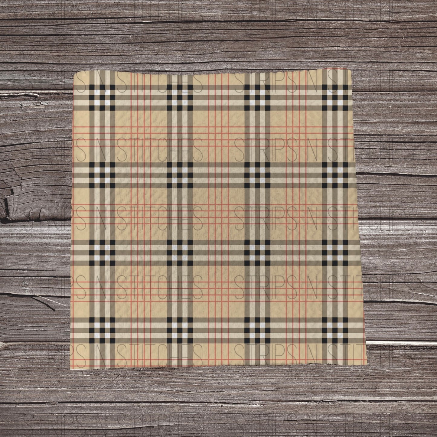 Tan Plaid | Fabric Strips | Bow Making | Headwrap | Scrunchies