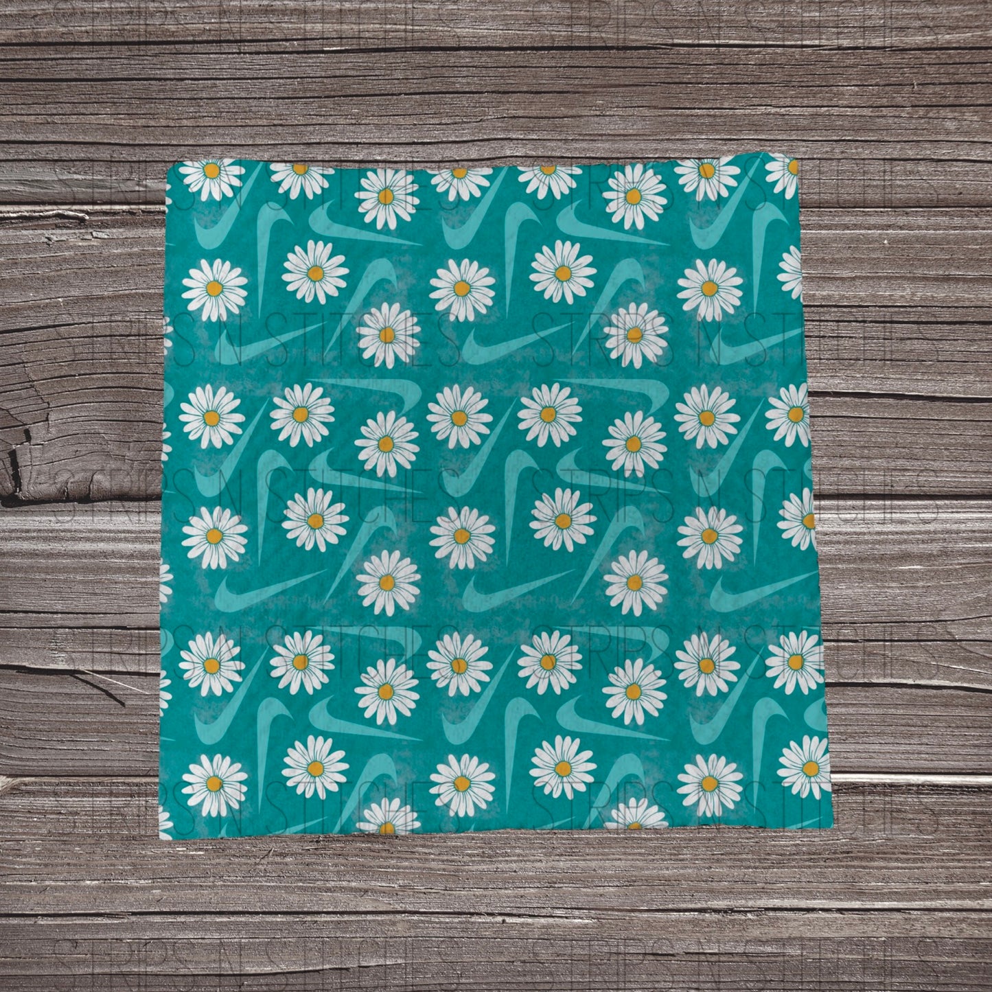 Nike Daisies- Teal | Bow Making | Headwrap | Scrunchies