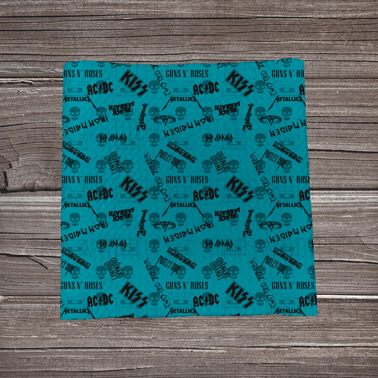 Teal Rockbands | Fabric Strip- Bow Making- Headwrap- Scrunchies
