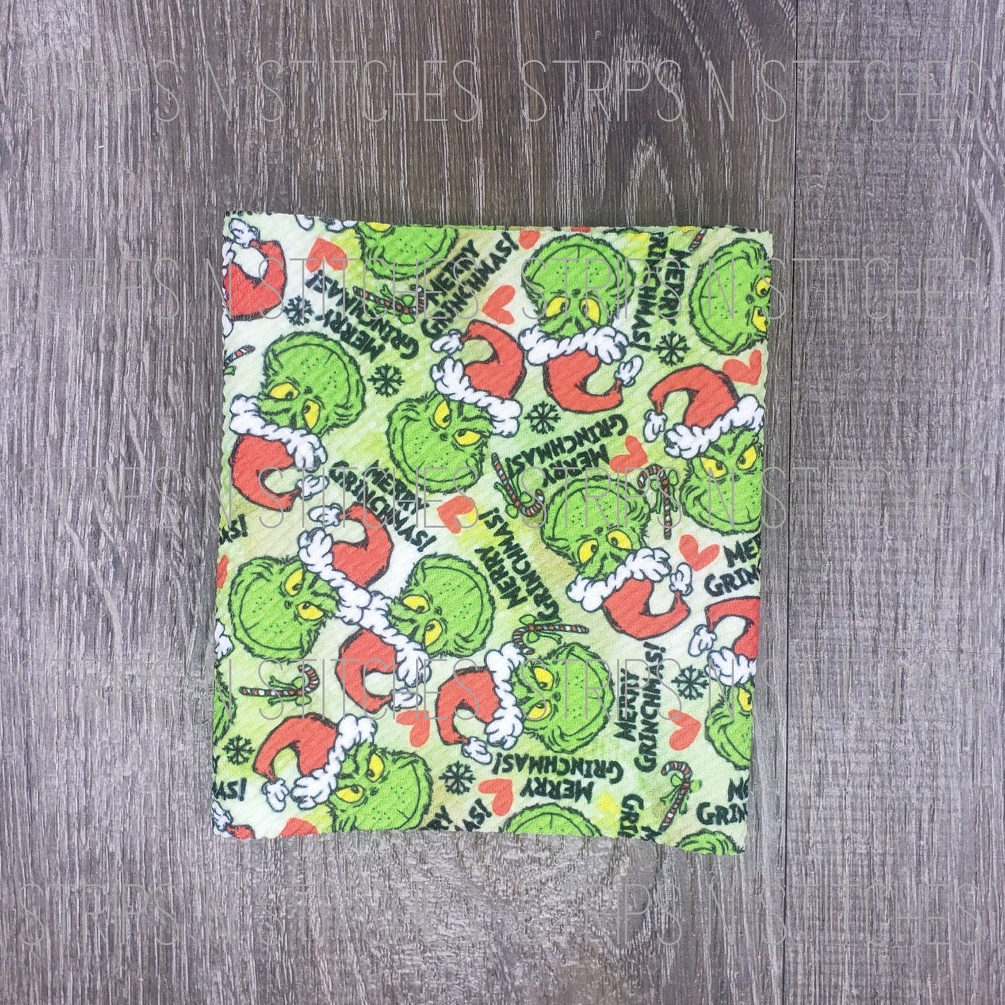 Grinchmas Hearts | Fabric Strip- Bow Making- Headwrap- Scrunchies