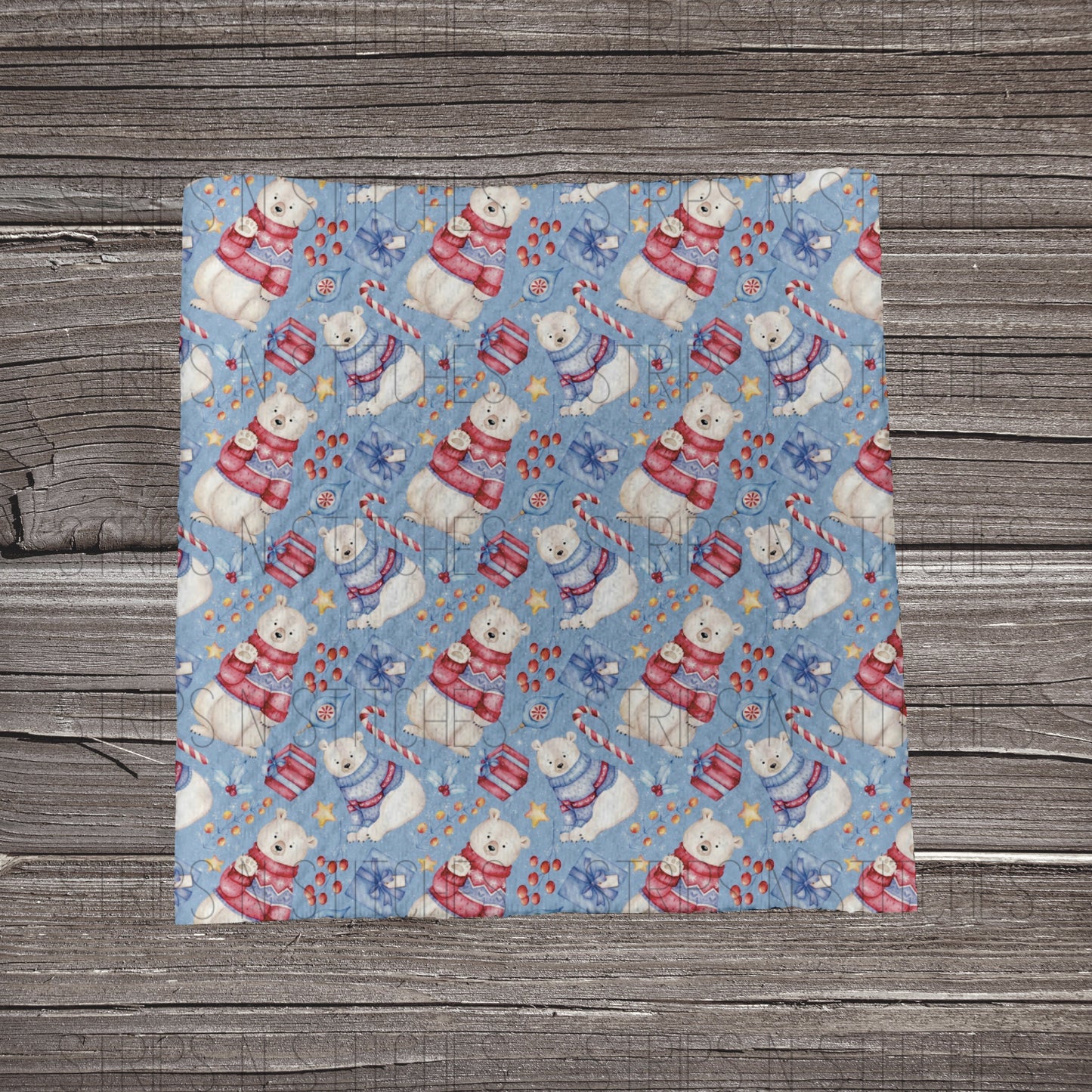 Polar Bears in Sweaters | Bullet Fabric Strip | Bow Making | Scrunchie |