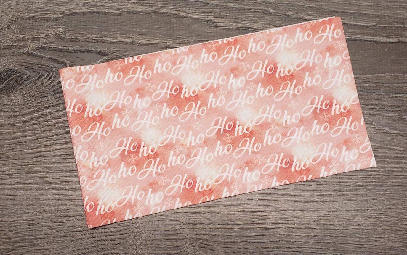 Ho, Ho, Ho Fabric Strip- Bow Making- Headwrap- Scrunchies