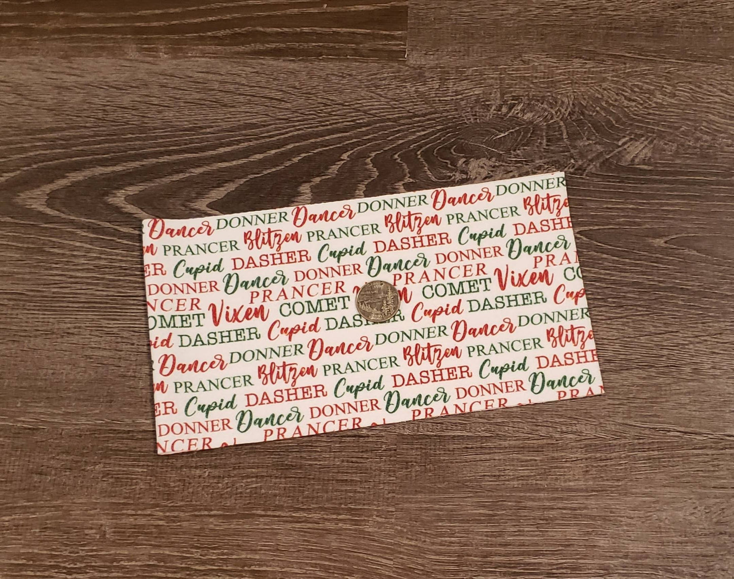 Reindeer Names Fabric Strip- Bow Making- Headwrap- Scrunchies