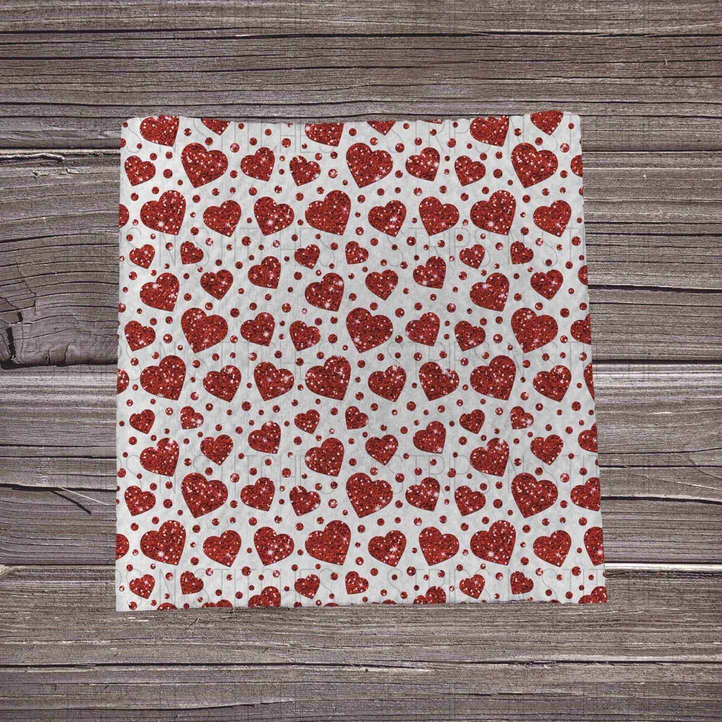 Faux Glitter Red Hearts |Bow Making | Headwrap | Scrunchies