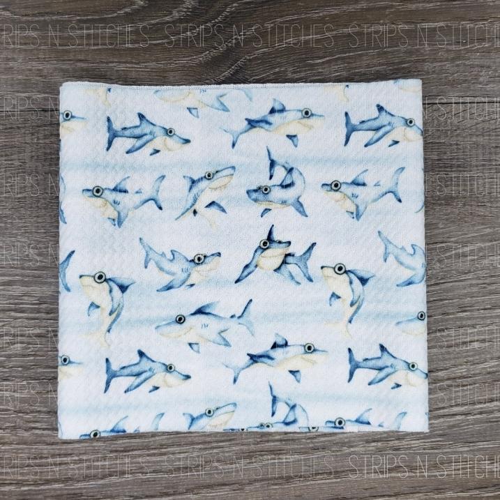 Blue Sharks | Bow Making- Headwrap- Scrunchies