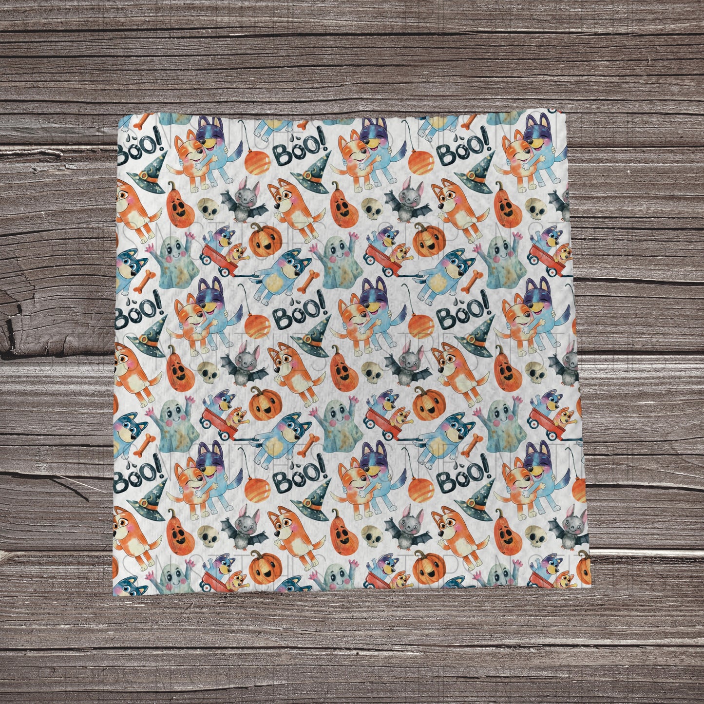 Scattered Halloween Bluey | Fabric Strip- Bow Making- Headwrap- Scrun