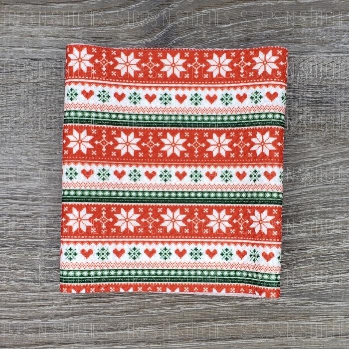 Red Christmas Sweater | Bullet Fabric Strip | Bow Making | Scrunchie |