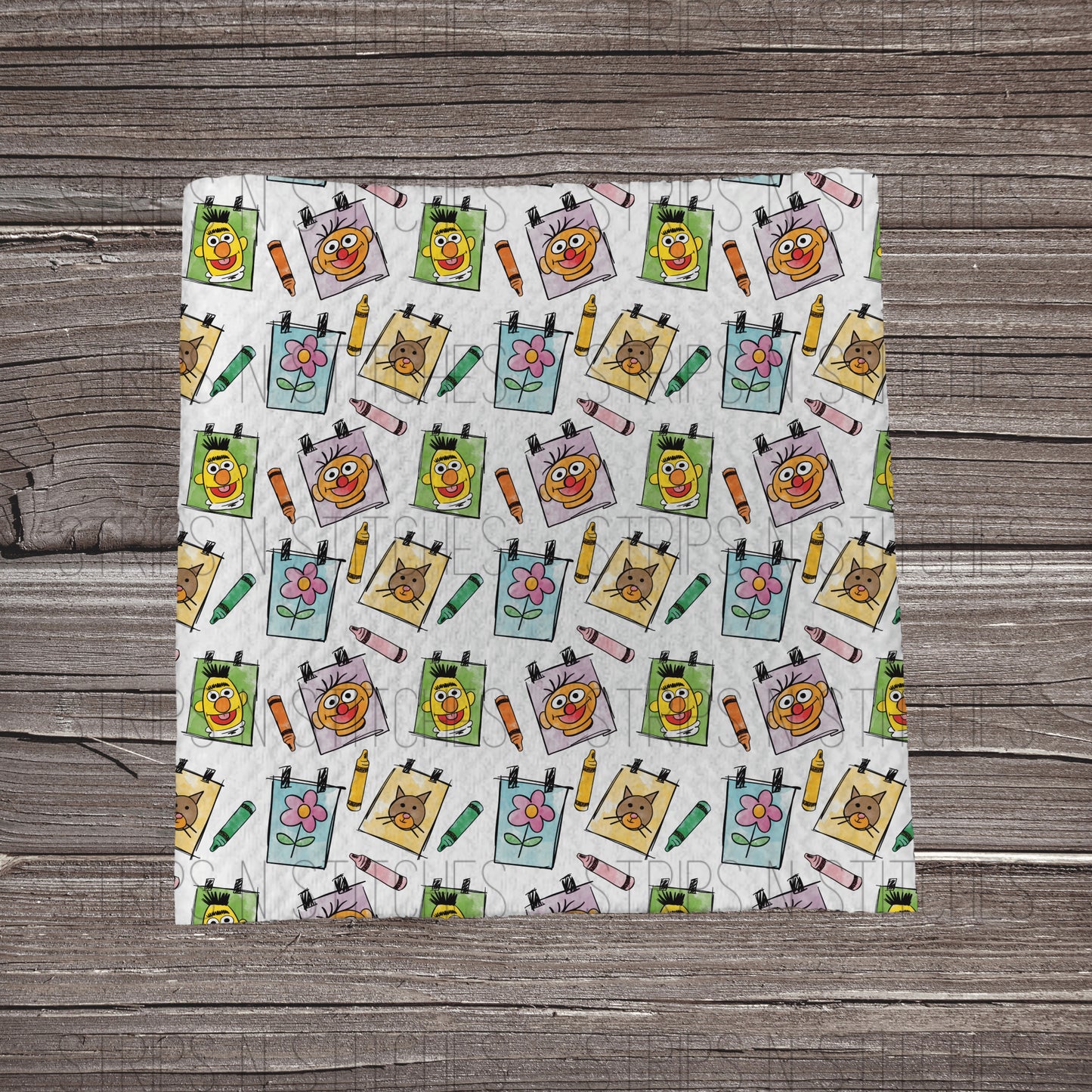 Elmo Coloring Book White | Fabric Strip- Bow Making- Headwrap- Scrunchies