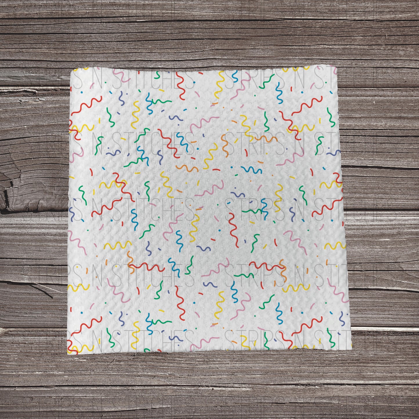 Rainbow Squiggles | Fabric Strip- Bow Making-