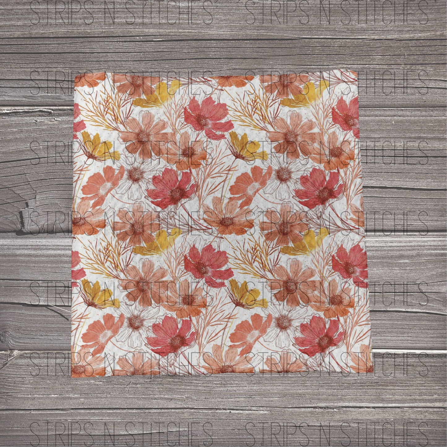 Rustic Fall Floral | Bullet Fabric Strip | Bow Making | Scrunchie |