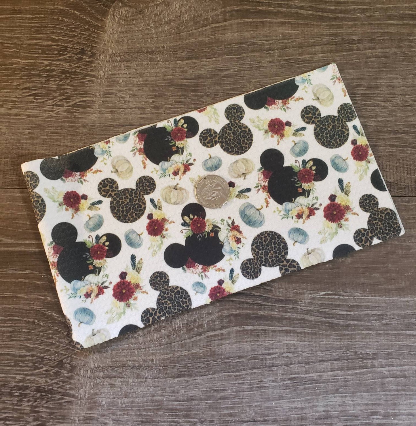 Floral/Leopard Print Mouse Fabric Strip- Bow Making- Headwrap- Scrunchies
