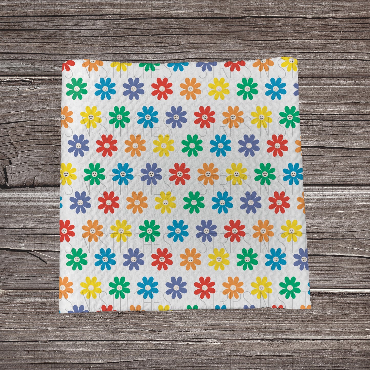 Rainbow Daisies | Fabric Strip- Bow Making-