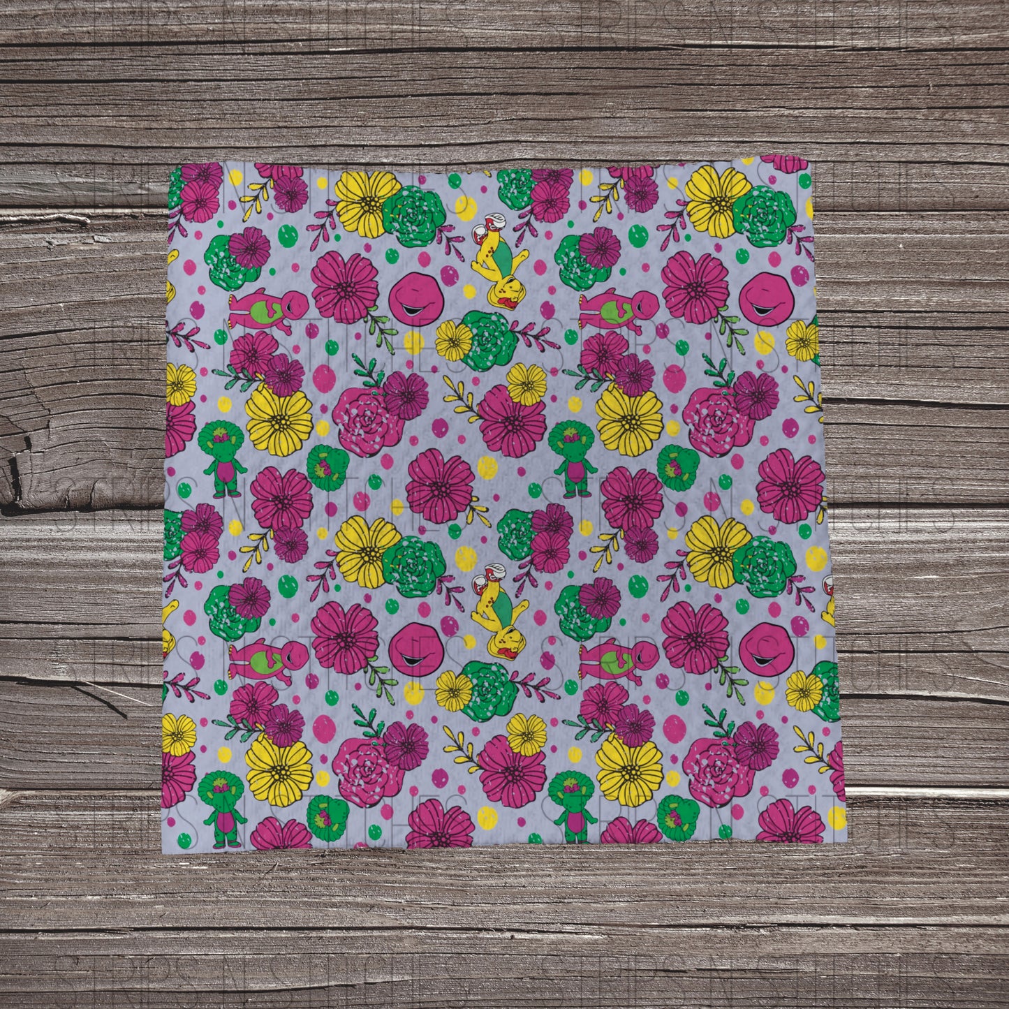 Almost Hidden Barney | Fabric Strip- Bow Making- Headwrap- Scrunchies