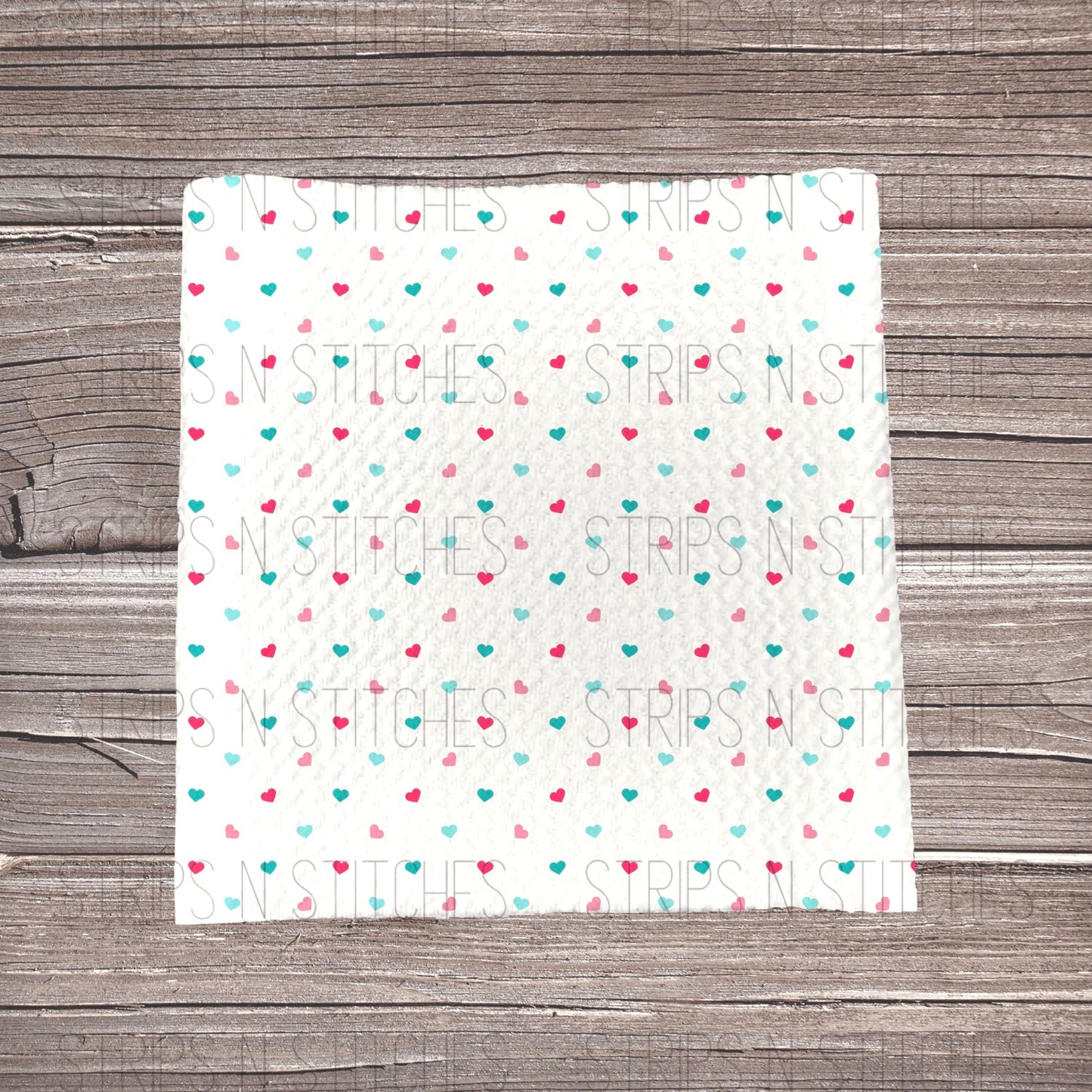 Tiny Multicolor Hearts | Fabric Strip- Bow Making- Headwrap- Scrunchies