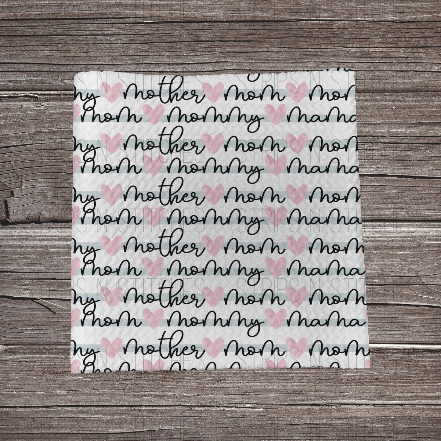 Mom, Mommy, Mama | Fabric Strip- Bow Making- Headwrap- Scrunchies