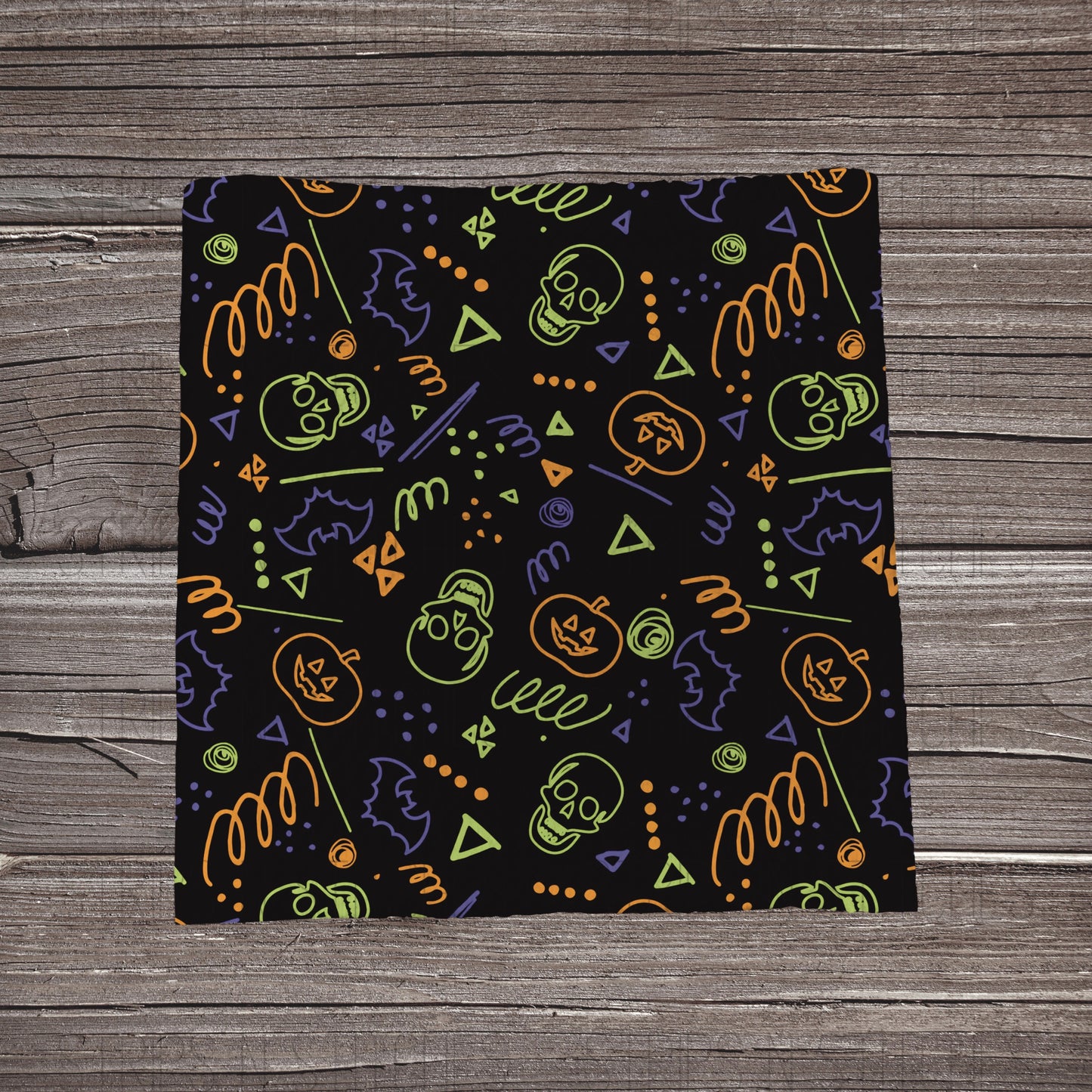 Doodle Neon Halloween | Fabric Strip- Bow Making- Headwra