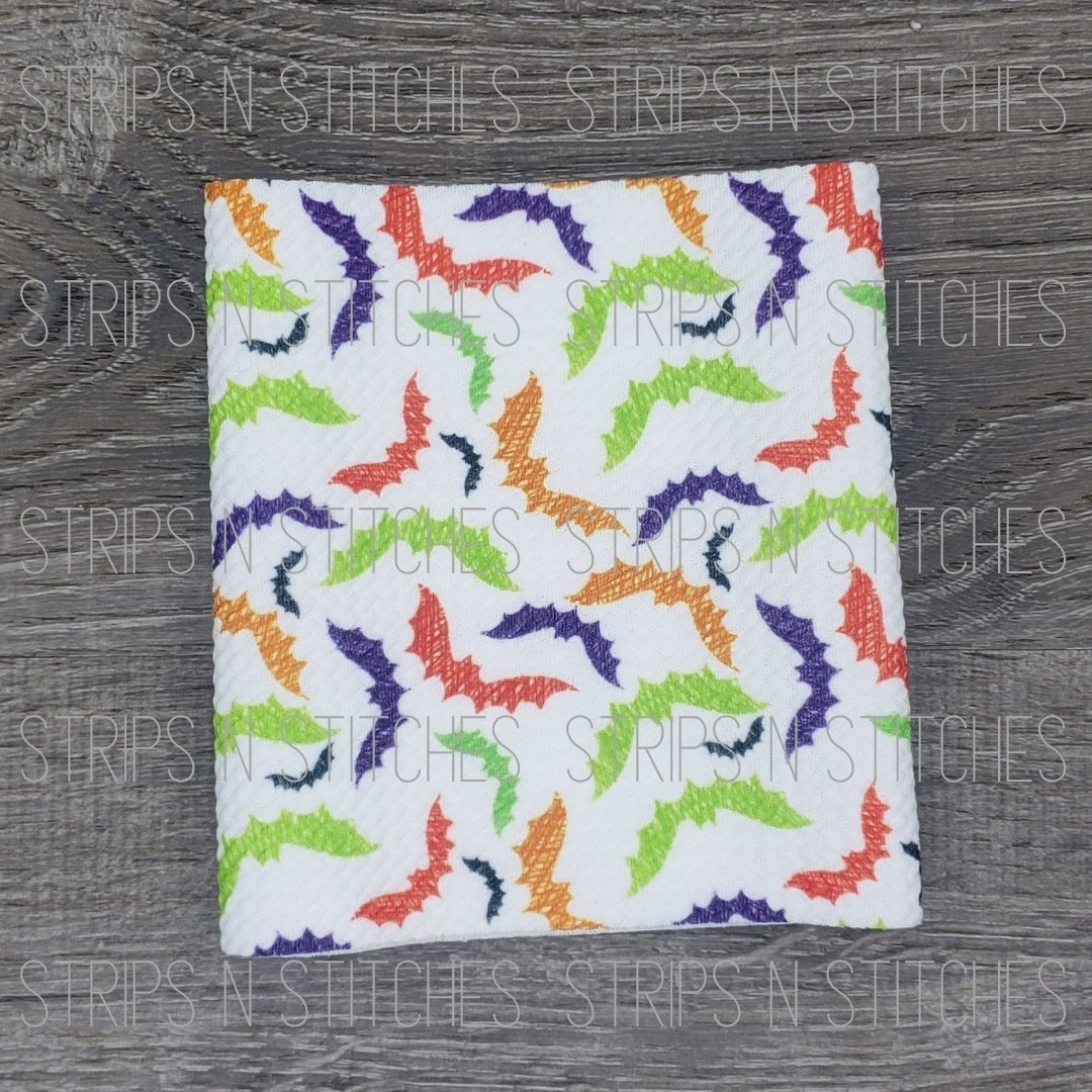 Sketchy Bats - Fabric Strip- Bow Making- Headwrap- Scrunchies