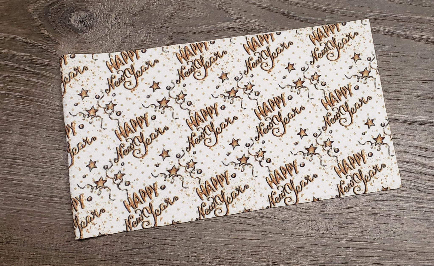 Happy New Year Fabric Strip- Bow Making- Headwrap- Scrunchies