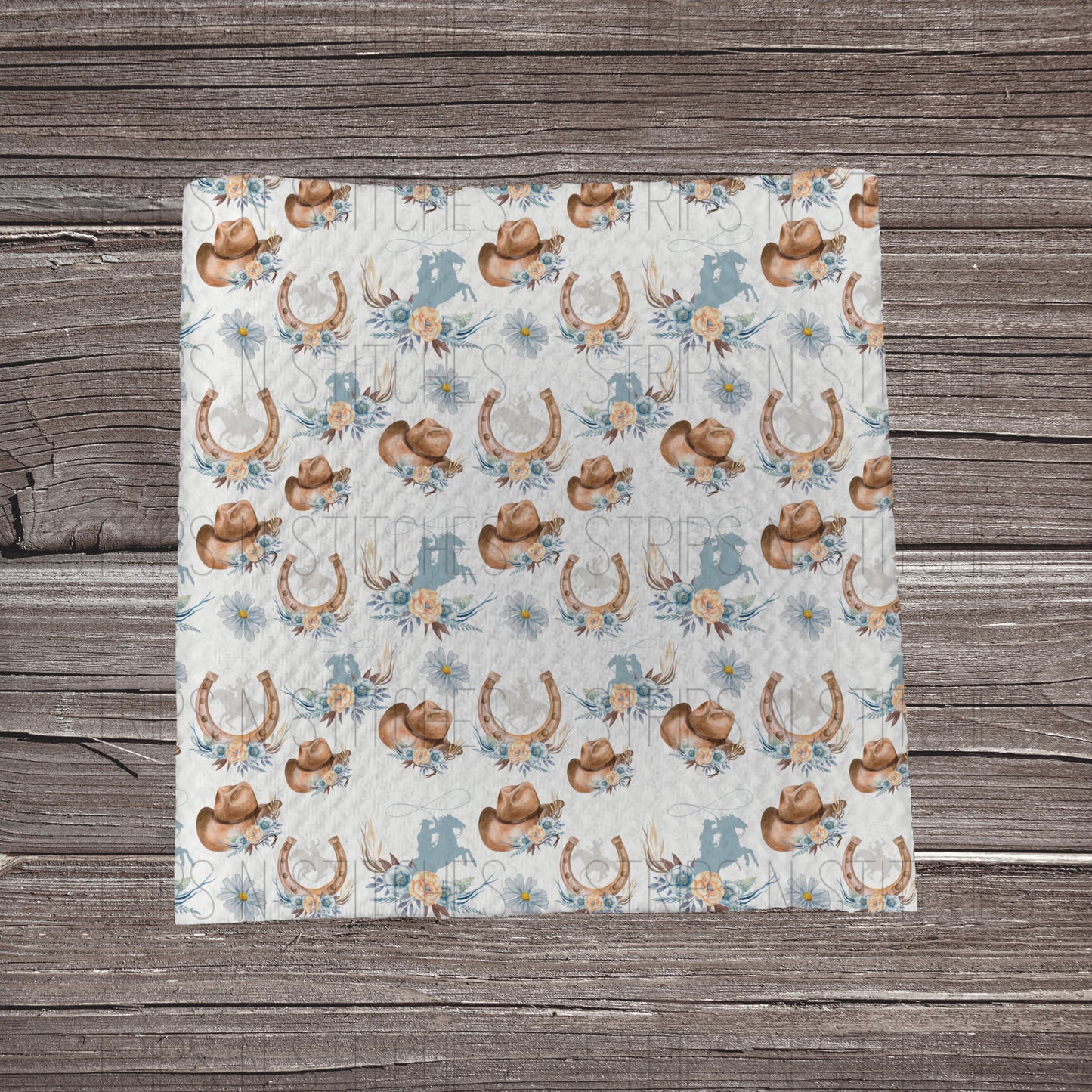 Hats & Shoes with Blue Flowers | Fabric Strip- Bow Making- Headwrap- Scr