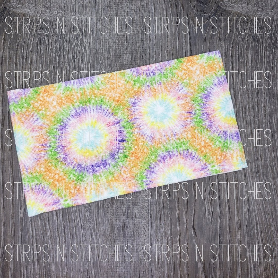 Pastel Tie Dye Fabric Strip- Bow Making- Headwrap- Scrunchies