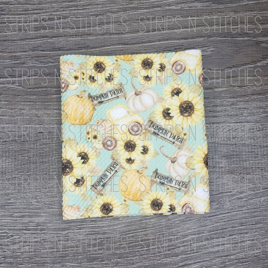 Sunflower Pumpkin Patch- Fabric Strip- Bow Making- Headwrap- Scrunchies