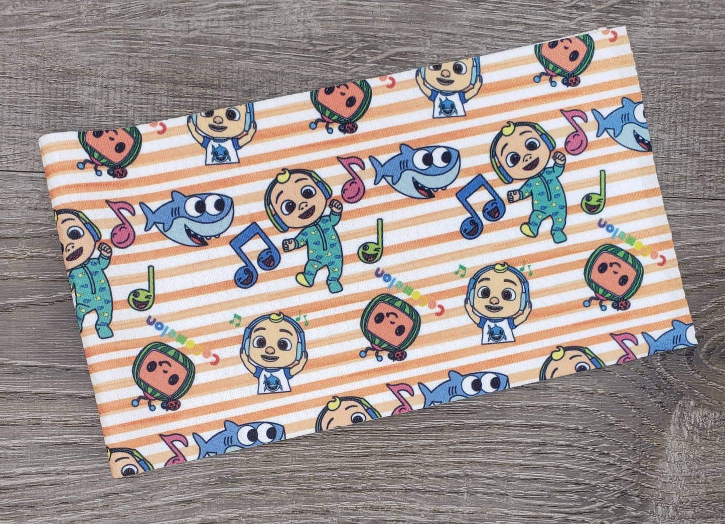Striped Cocomelon Fabric Strip- Bow Making- Headwrap- Scrunchies