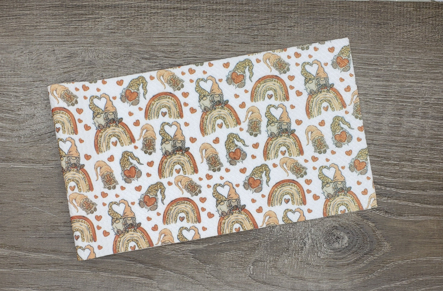 Gnomes & Rainbows Fabric Strip- Bow Making- Headwrap- Scrunchies