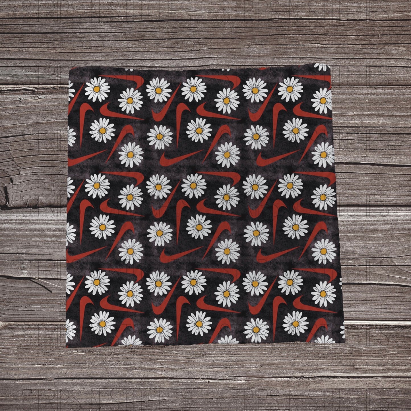 Nike Daisies- Black | Bow Making | Headwrap | Scrunchies