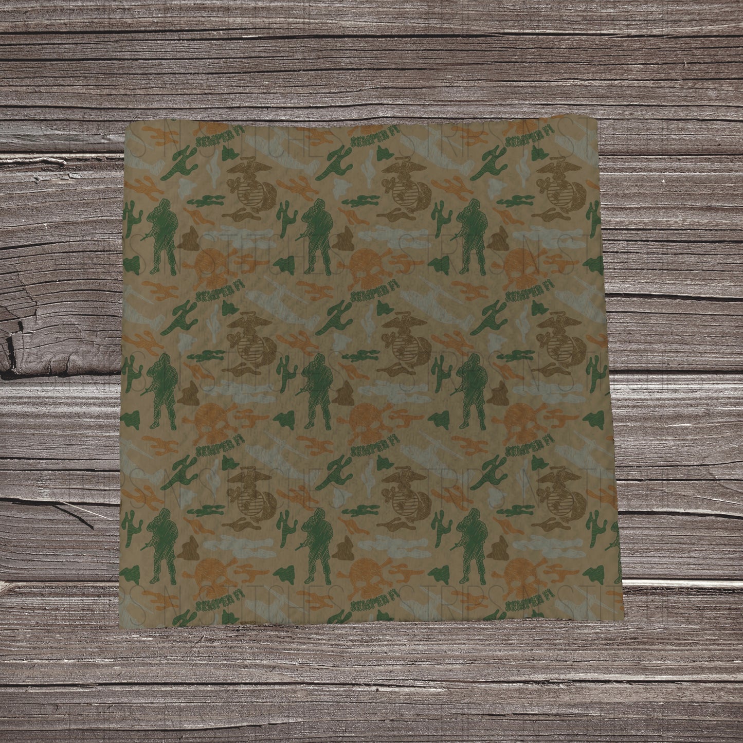 Doodle Military Branches |Bow Making | Headwrap | Scrunchies